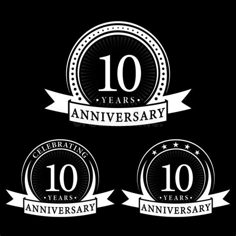 10 Years Anniversary Celebration Logotype 10th Anniversary Logo