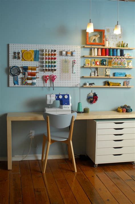 The pegboard is a great home for a cool clock, too. 10 Ways to Use Pegboard in Your Craft Room - Scrap Booking