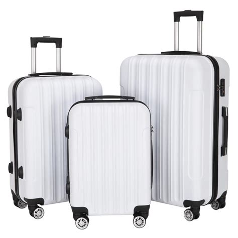 Ubesgoo Ubesgoo Luggage Suitcase Abs 3 Piece Set With Tsa Lock