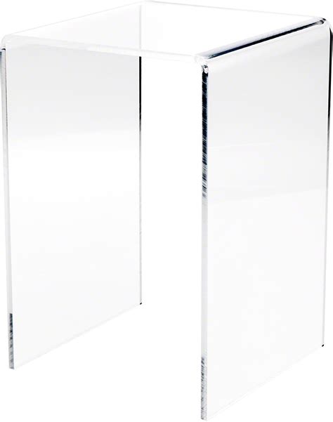 Plymor Clear Acrylic Vertical Square Display Riser 105 H X 7 W X 7