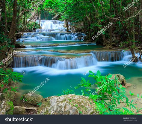 Huay Mae Kamin Waterfall Kanjanaburi Thailand Stock Photo 196808921