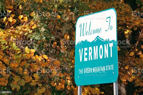 Vermont State Welcome Sign Stock Photo Download Image Now Vermont