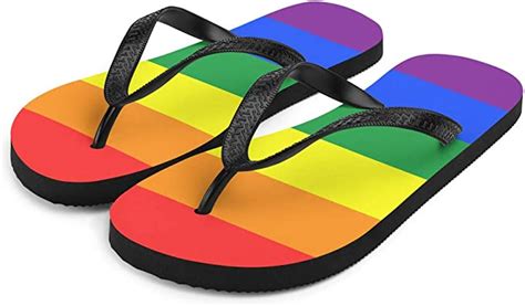 Amazon Com Gay Pride Flag Flip Flops Lgbt Rainbow Sandals Lesbian My Xxx Hot Girl
