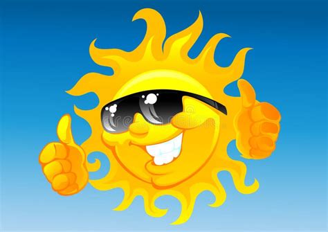 Cartoon Sun With Sunglasses