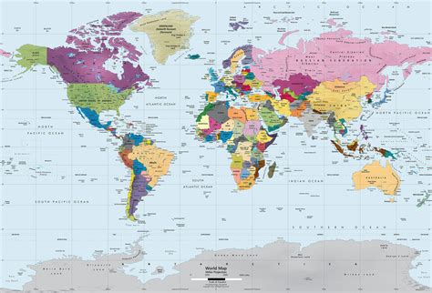 World Map In English Hd High Resolution World Map Continents Worlds