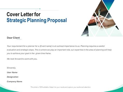 A model cover letter is a document provided along with the resume to highlight your work to be able to write a good and informative model cover letter, you need to keep the following points in mind Cover Letter For Strategic Planning Proposal Ppt ...