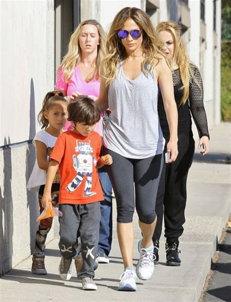 Jennifer lopez doesn't leave any single chance to haters. Exclusive... Jennifer Lopez Takes Her Kids To A Dance ...