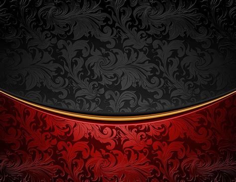 Free Vintage Red And Black Floral Background Vector Titanui