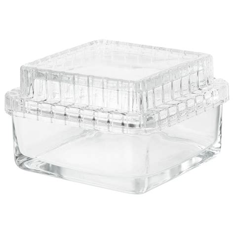 Ikea Sammanhang Glass Box With Lid Boîtes En Verre Couvercle