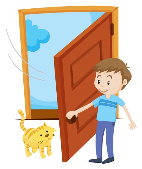 Please feel free to get in touch if you can't find the shut the door clipart your looking for. Man open the door for pet cat 294152 Vector Art at Vecteezy