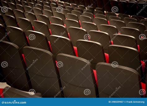 Red Theater Seats In Rows Stock Image Image Of Conference 298559907