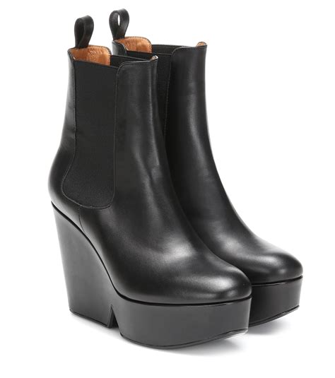 Clergerie Beatrice Platform Wedge Ankle Boots In Black Lyst
