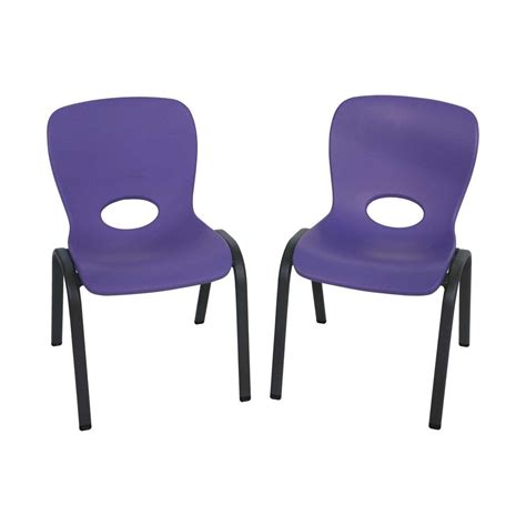 Lifetime Childrens Stacking Chair Purple Color Tablesandchairsgr