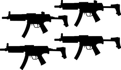 Mp5 Assault Rifle Silhouette Free Svg File For Members Svg Bundle
