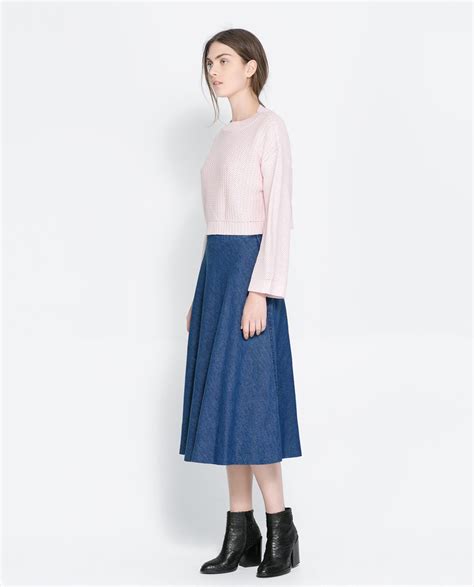 Zara Denim Midi Skirt Where To Buy And How To Wear