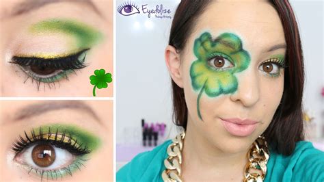 Cute 4 Leaf Clover St Patricks Day Makeup Creation By Eyedolizemakeup