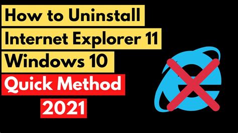 How To Uninstall Internet Explorer On Windows 10 Remove Internet