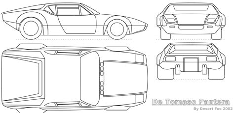 Car Detomaso Pantera The Photo Thumbnail Image Of Figure Drawing