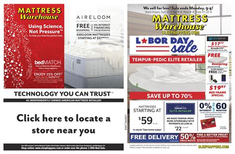 Photos are for illustrational purposes only. Mattress Warehouse Labor Day Mattress Sale by Mattress ...