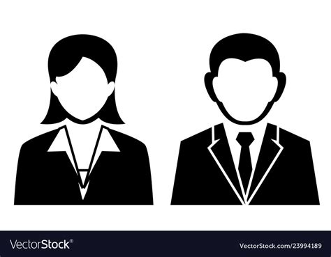 Business Man And Women Icon Royalty Free Vector Image