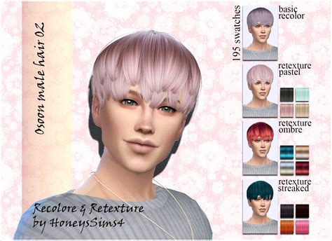 Sims 4 Male Hair Recolor Retexture By Honeyssims4 Mesh By Osoon Sims4 Porn Sex Picture