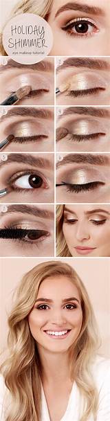 Photos of Gold Shimmer Eye Makeup
