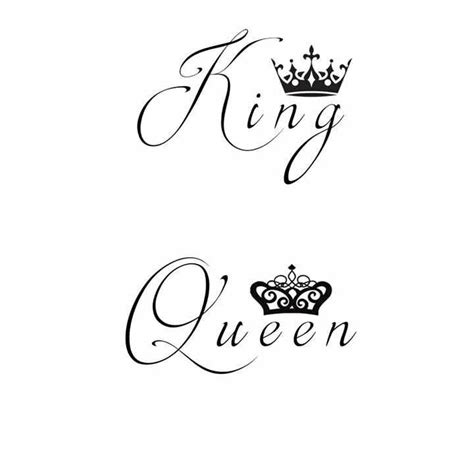 king queen crown tattoos outline