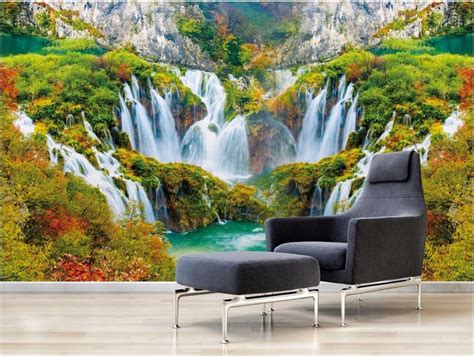 3d Wallpaper Custom Mural Photo Landscape Waterfalls Picture Room