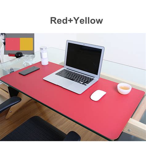 Large Mouse Desk Pad Both Sides Extended Pu Leather Mouse Pad Office