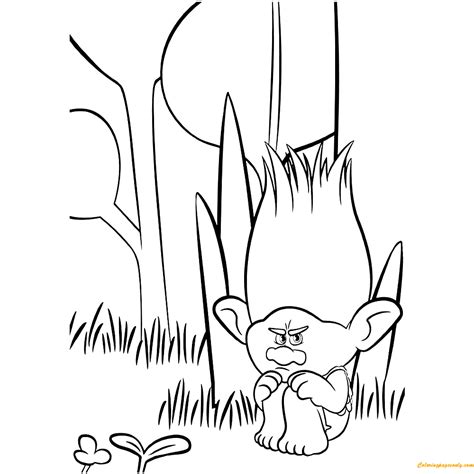 The film revolves around two trolls on a quest to save their village from destruction by the bergens, creatures who eat trolls. Sad Branch Trolls Coloring Page - Free Coloring Pages Online