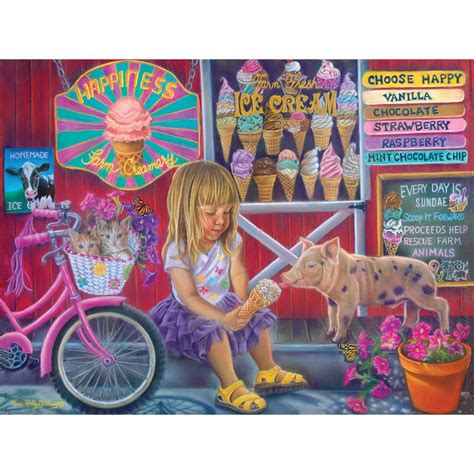 Happiness Ice Cream Shop 300 Large Piece Jigsaw Puzzle Bits And Pieces