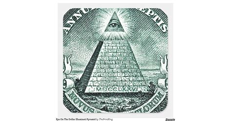 Eye On The Dollar Illuminati Pyramid Square Sticker Zazzle