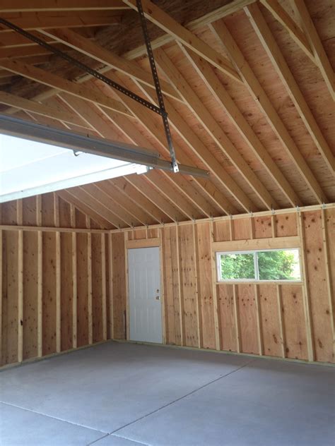 A 18000btu wall heater would give me a 40f rise from ambient, good enough to take the edge insulate between the ceiling joists, not the rafters. Detached Garage Attic Insulation • Attic Ideas