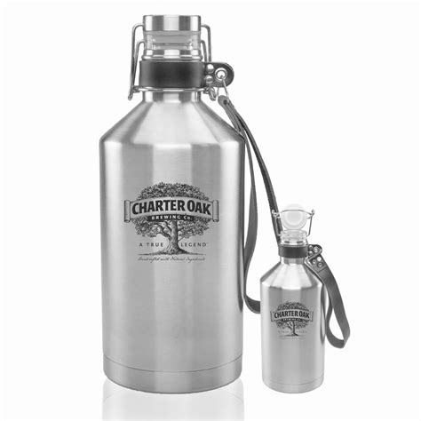 Personalized 64 Oz Canteen Stainless Steel Beer Growlers Bm34