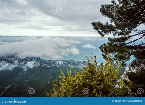 View Of Yalta From Ai Petri Plateau Stock Image Image Of Landmark