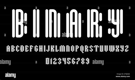 Set Of Alphabets Font Letters And Numbers Modern Abstract Design With