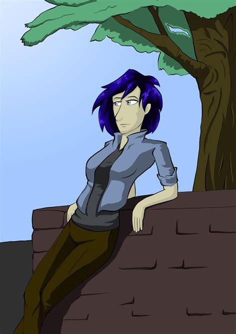 Girl Leaning Against A Wall By Crusader1089 On Deviantart