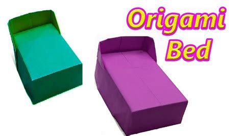 How To Make A Doll Origami Bed How To Make A Paper Bed Origami Bed