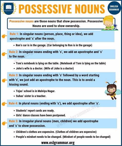 Nouns Types Of Nouns With Definition Rules Useful Examples Esl
