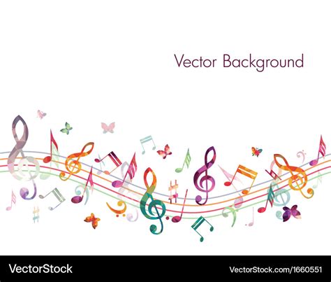 Colorful Music Background Royalty Free Vector Image