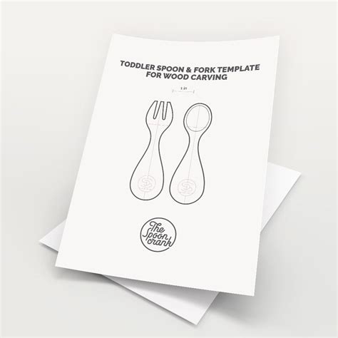 Toddler Spoon And Fork Template Digital Download Pdf The Spoon Crank