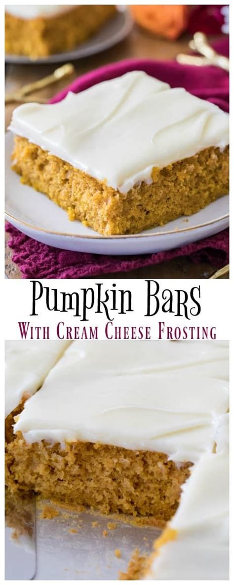 Perfect Pumpkin Bars A Cross Between Moist Cake And Chewy Cookie
