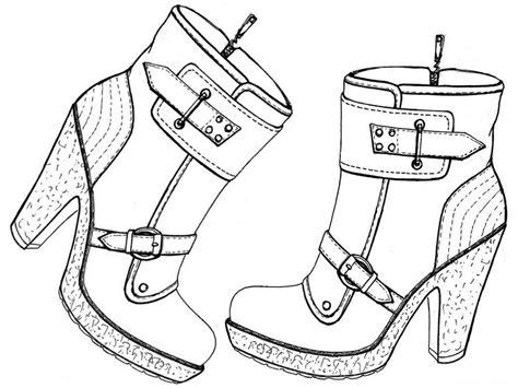 coloriage anti stress chaussures bottines
