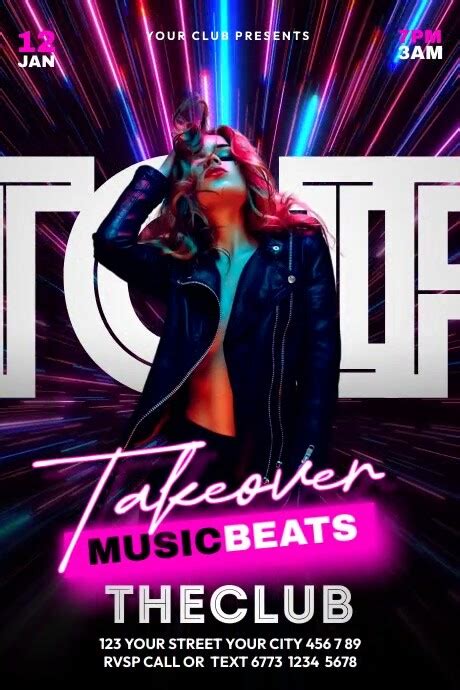 Takeover Music Beats Template Postermywall