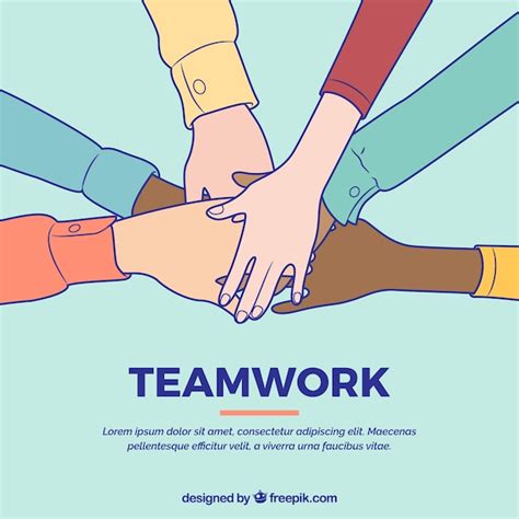 Premium Vector Teamwork Concept With Hands