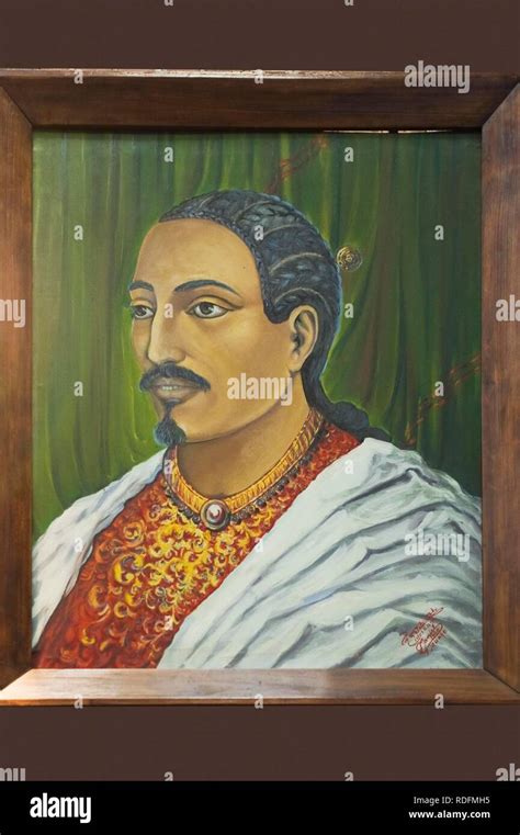 Painting Representing Emperor Yohannes Iv 1831 1889 Addis Ababa