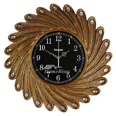 Luxury Large Wall Clock Decorative Vintage Goldwhite