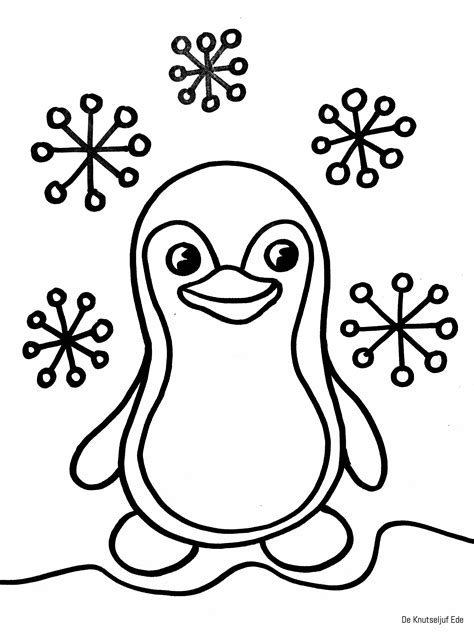 Kleurplaten pinguins pinguin pinguins pinguinknutsel De