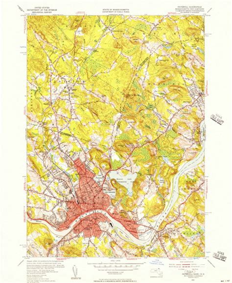 Haverhill Massachusetts 1955 1957 Usgs Old Topo Map Reprint 7x7 Ma