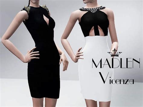 The Sims Resource Tsr Madlen Vicenza Dress 3d Details By Mj95 Sims